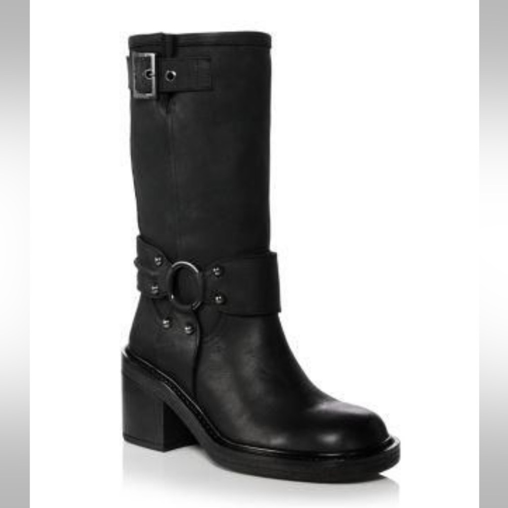 OBO~ AQUA Women's Buckled Block Heel Moto Boots - Exclusive